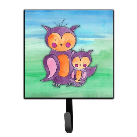 Jensendistributionservices Momma & Baby Owl Watercolor Leash or Key Holder MI1656112